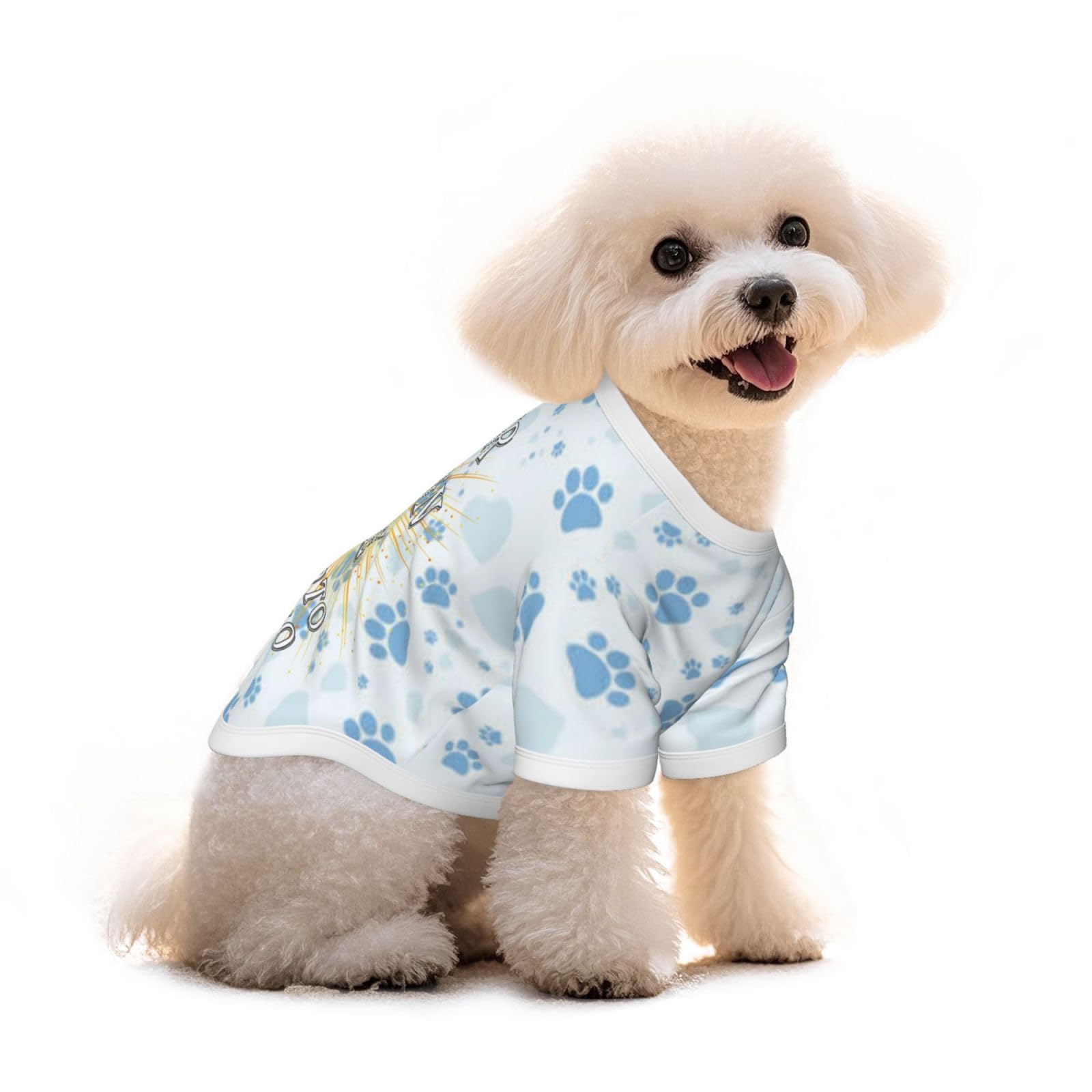 Custom Dog Coat T-Shirt – Personalized Pet Clothes with Text/Logo/Image, Small Dog Vest, Puppy Outfit, Unique Gift L