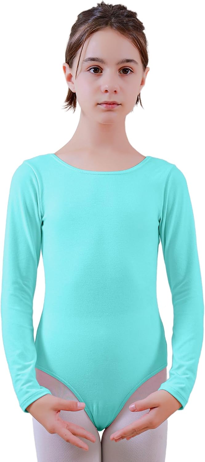 BAOHULU Ballet Leotards for Girls Long Sleeve Classic Gymnastics Dance Outfit Kids Ballerina Costume 2-12 Years