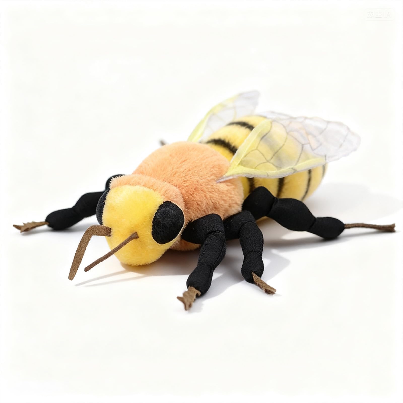 PuffPurrs Bee Plush Toy - Lifelike Bee Stuffed Animals 11in, Realistic Bee Big Wings Toys, Simulation Bee Plushie Model Toy, Unique Plush Gift Collection for Kids โ image 1