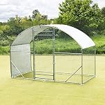 Walk In Outdoor Cat Enclosure, 3m x 1.4m / 45sqft. Large Metal Cat House With Latched Door and Sun Shade Cover Catio Style Enclosure