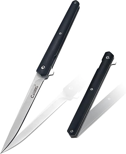 Navaja plegable de bolsillo de 4 pulgadas, cuchilla D2 y mango de sándalo