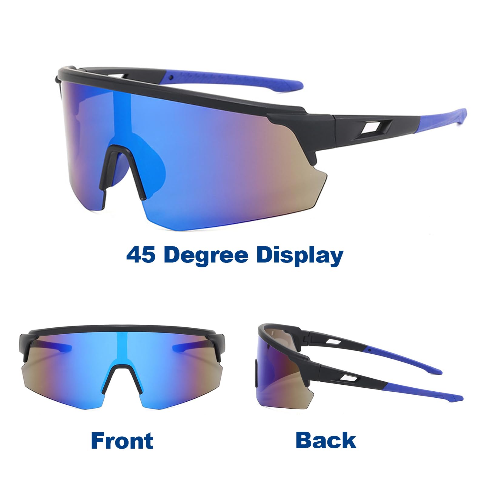 Gafas Polarizadas Ciclismo Deportivas para Hombre y Mujer, Resistentes al Viento UV 400, Cortaviento para Bicicleta