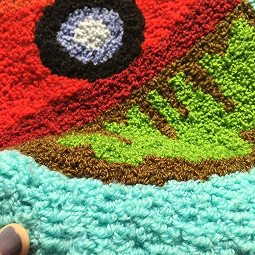 Ustide Cute Fish Rug Blue Handmade Bath Mat Animal Rugs For Kids Washable Non-Skid Floor Rugs For Bedroom Doormats 2X3 #TOP6