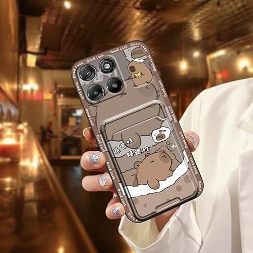 Phone Case Compatible with MOTO G100 China/G100S/G67Power/G57Power, Cartoon Cute Graffiti Shockproof protective Card slot Dirt-r