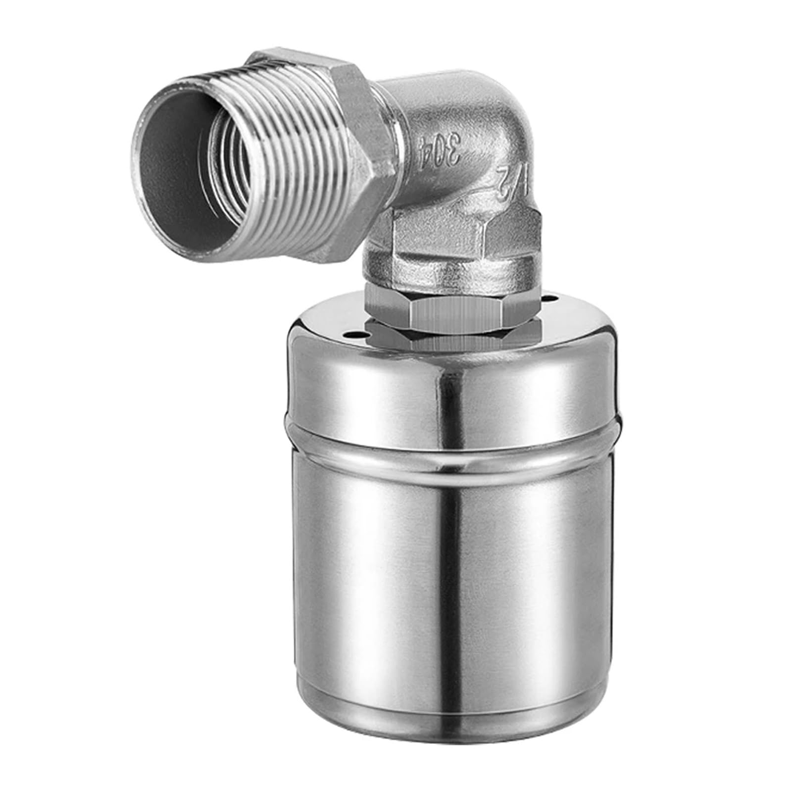 Lxlaeoang 3/4 Stainless Steel Float Valve 1/2 1Inch 0 Stainless Steel Floating Ball Valve Automatic Water Level Control Auto Shut Off For Tank/Pool(",Upper Water Inlet)