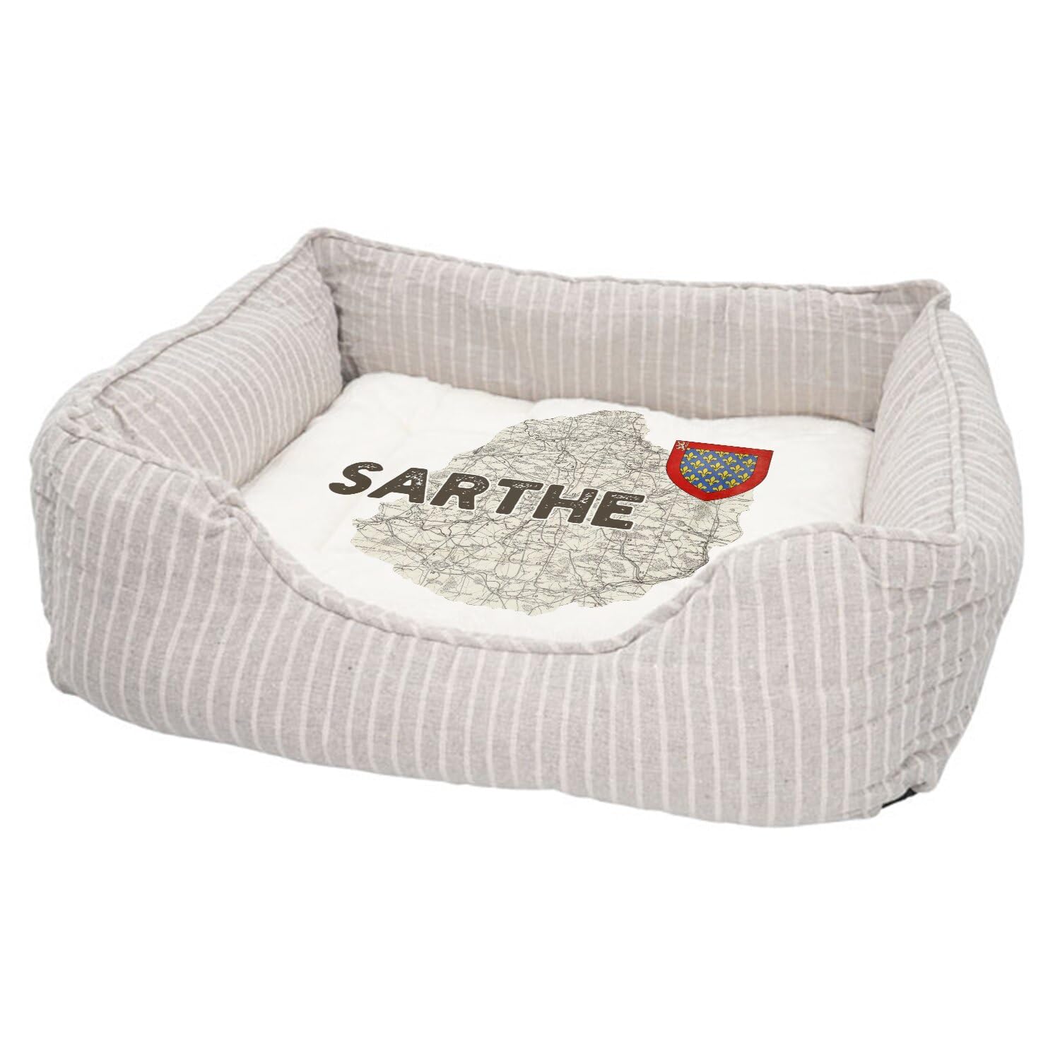 Panier pour chien carte ancienne Le Mans lit confortable imprimé
