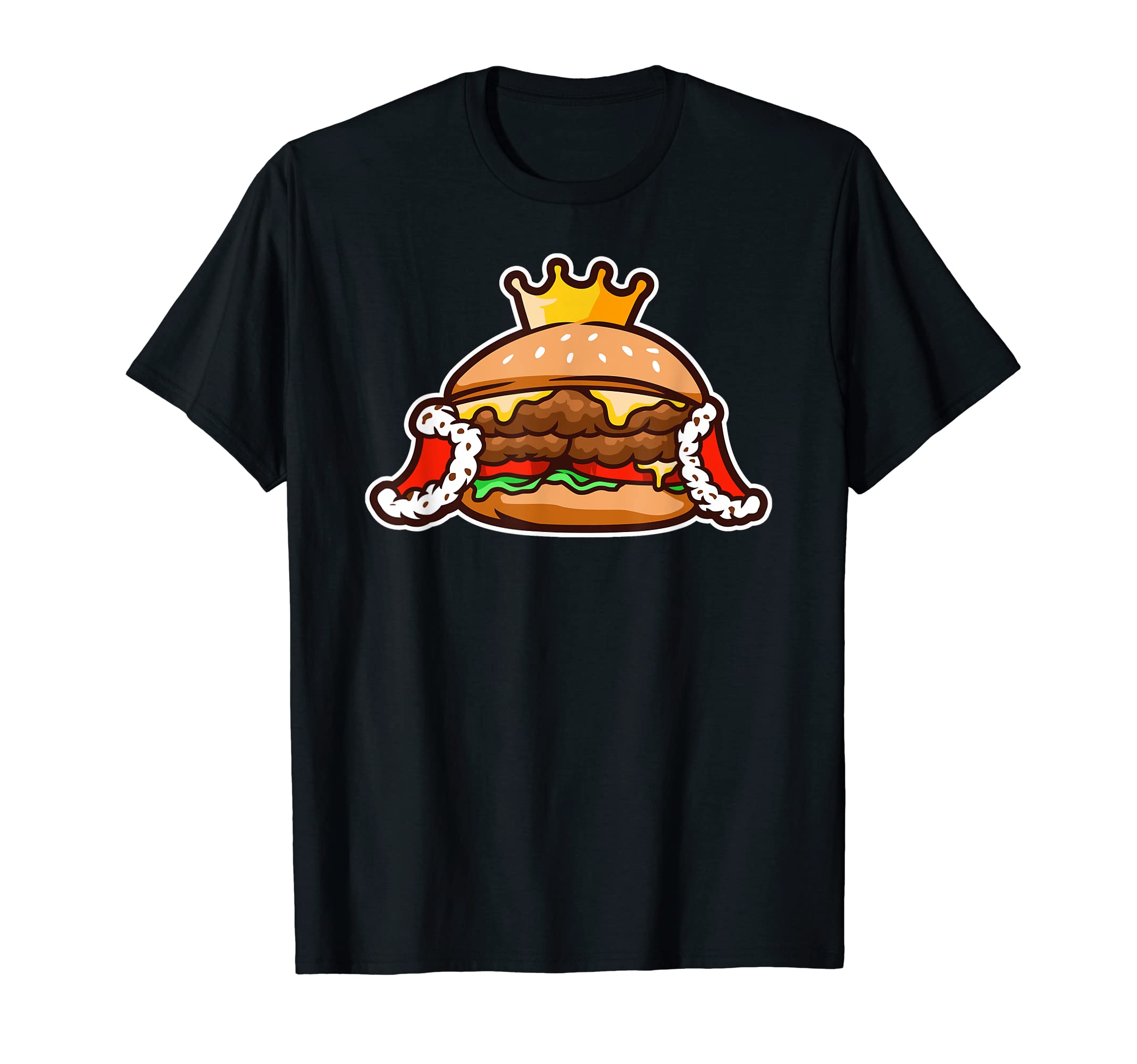 Funny Food ApparelKing Burger T-ShirtOEKO-TEX STANDARD 100