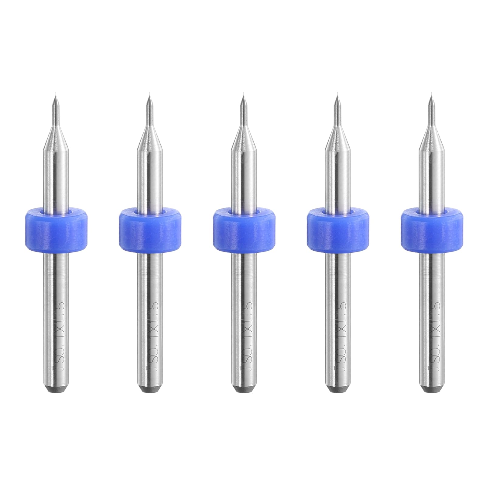 uxcell PCB Drill Bits 0.1mm Tungsten Carbide Rotary Tool Jewelry CNC Engraving Print Circuit Board Micro Drill Bits 1/8 Inch Shank 5 Pcs