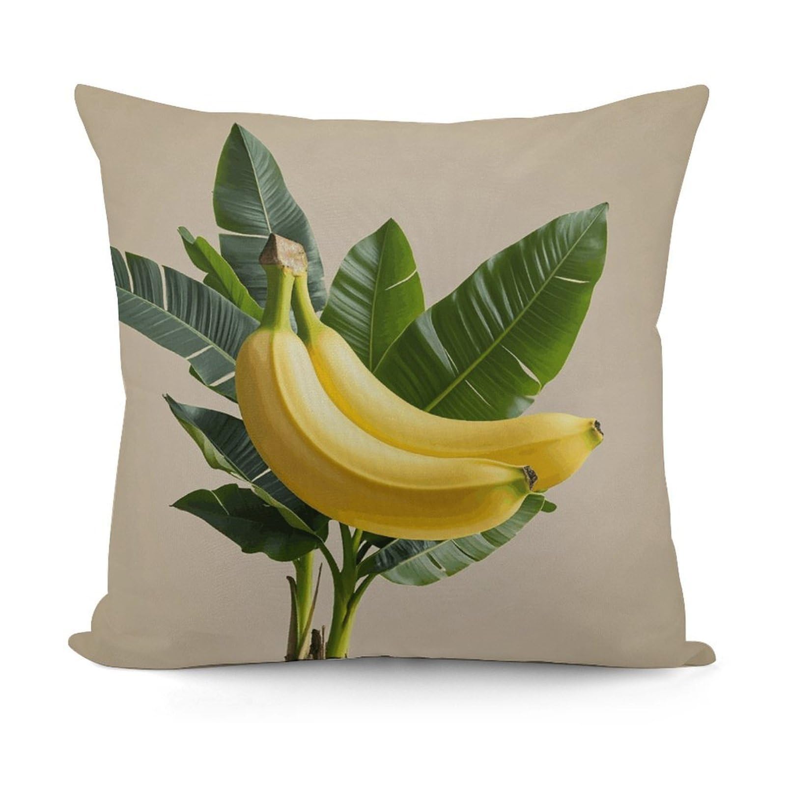 VstaDank Banana Throw Pillow Covers Fade-Resistant Removable Pillowcase Square Cushion Case Cozy Pillow Case Breathable Pillow Protector Soft Pillow Shams 18"x18"