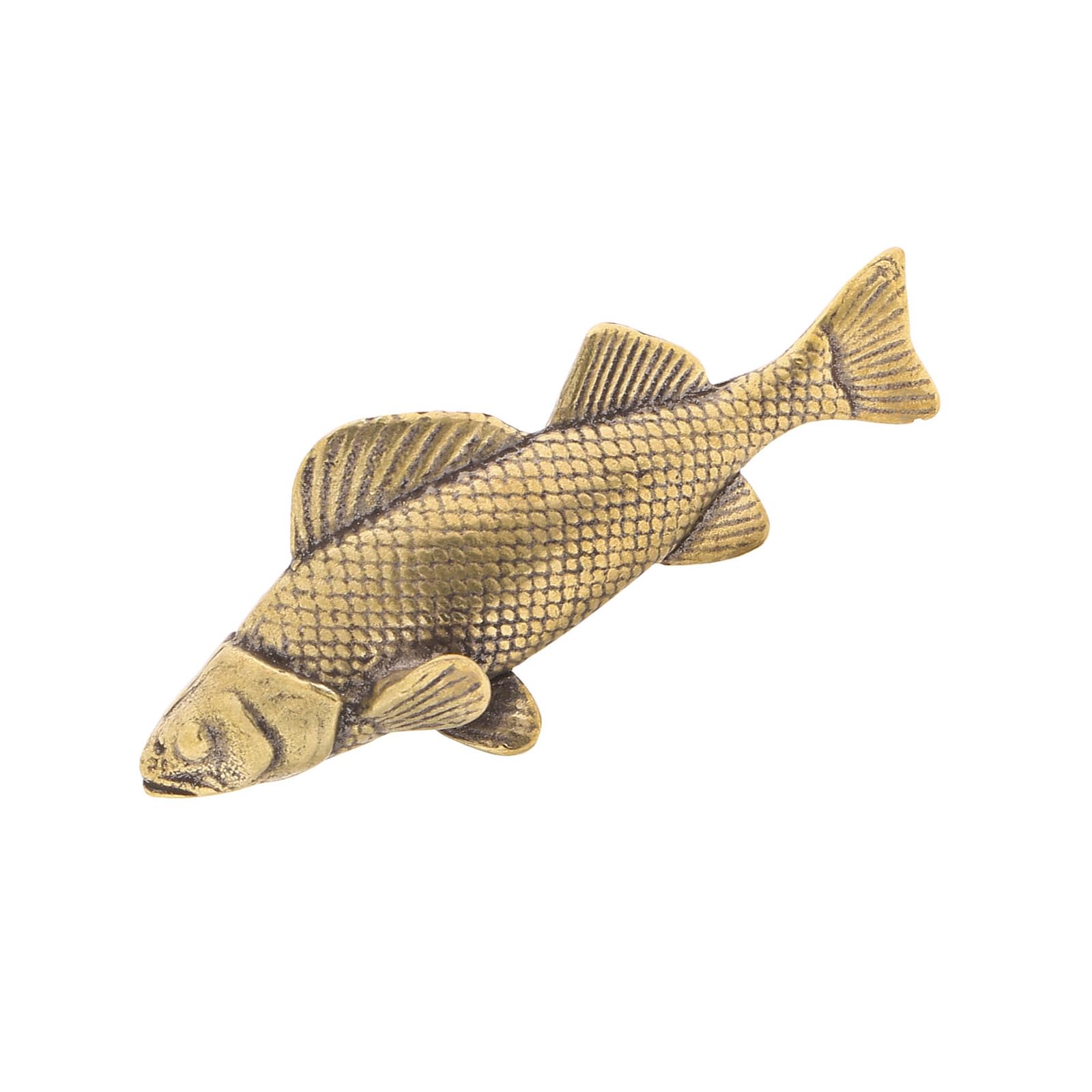 Lerpwige Brass Animal Statues Fish Figurine Sculptures Ornament for Bookshelf Cabinet Home Decors Tabletop Centerpieces Gift Table Ornament