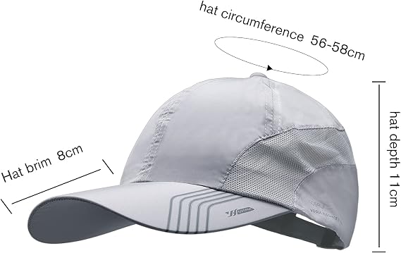 Mesh Quick Dry Baseball Cap Unstructured Breathable Summer Sun Protection Cap Unisex Outdoor Sports Hats with Adjustable Buckle Soft Brim Peaked Cap Lightweight Running Cap for Outdoor Activities