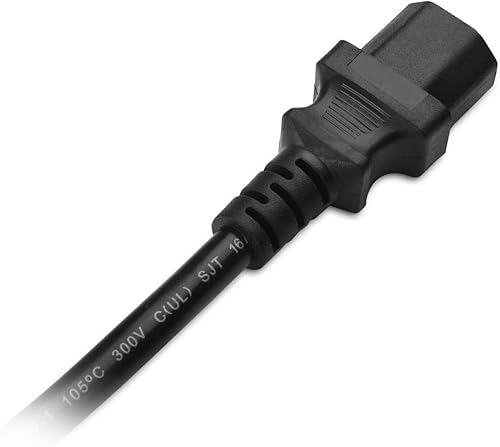 Miniatura 5 de Cable Matters Paquete de 2 cables de alimentación de TV de 3 clavijas con certificación UL de 6 pies, cable de alimentación de computadora de 16