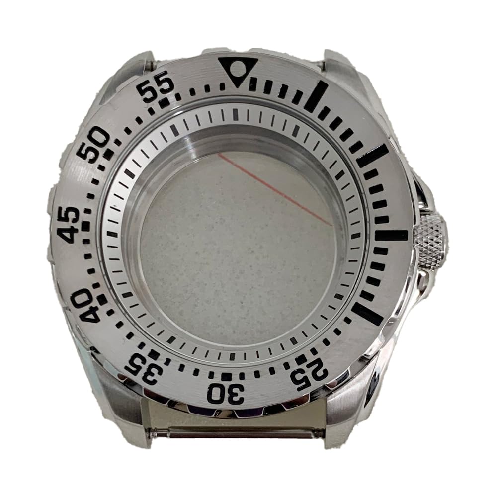 44 mm akcesoria do zegarków ze stali nierdzewnej duża obudowa wewnętrzna cień obrotowa ramka pasuje do japońskiego mechanizmu NH35/NH36/4R