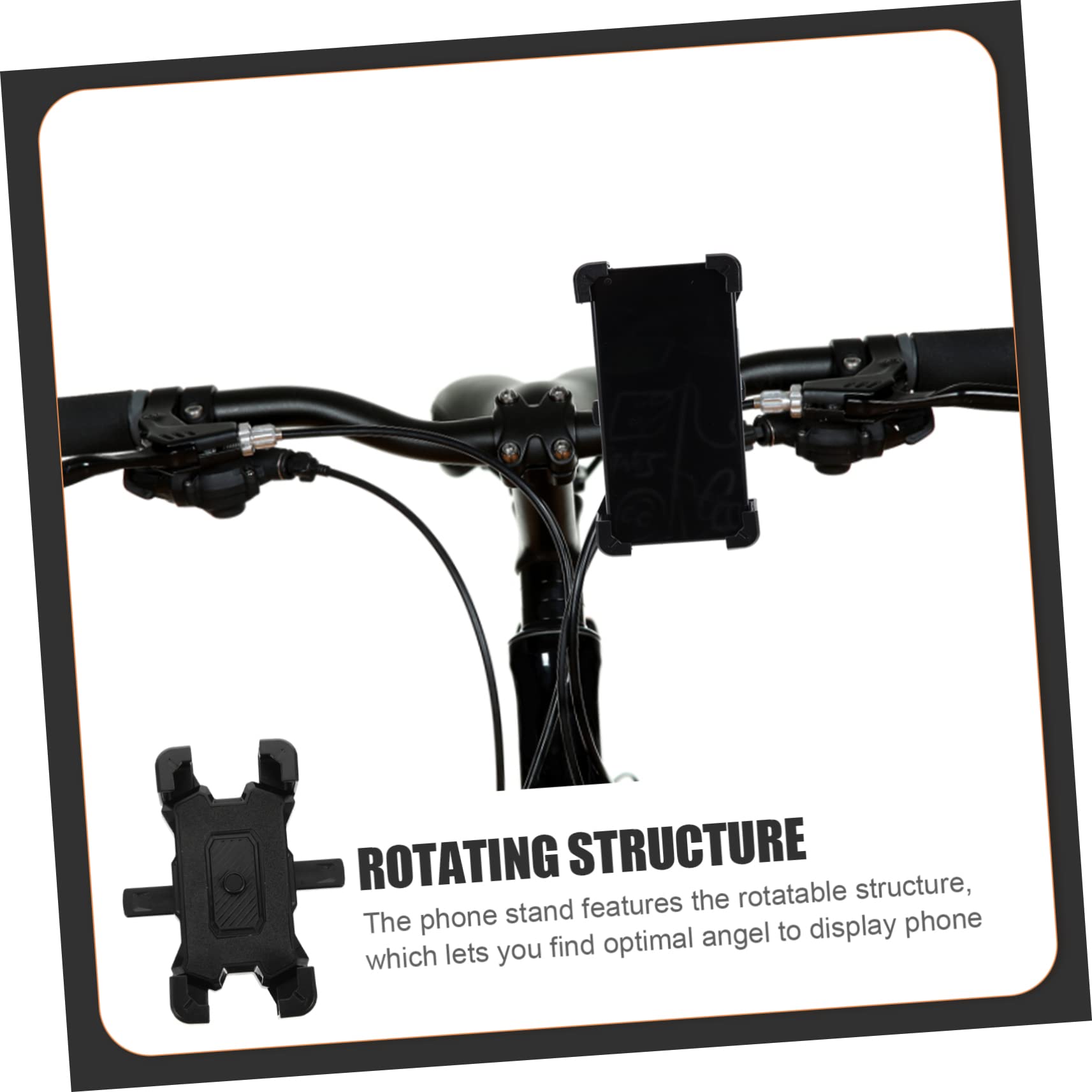 HEMOTON 2pezzi Supporto Per Smartphone Rotante Per Bici e Staffa Stabile Per Navigazione Facile Da Installare Compatibile Con Dispositivi Per Ciclismo e Elettrica