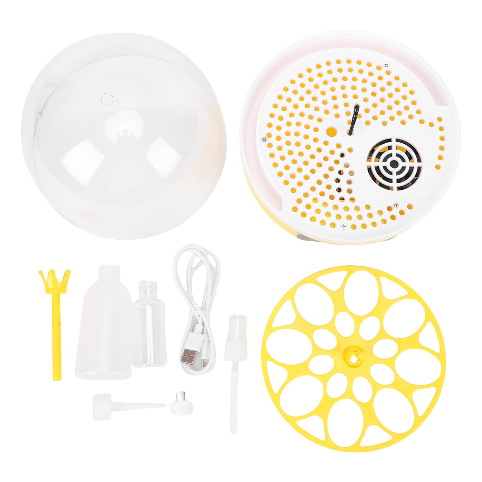 Buachois Incubatrice per uova da cova, tornitore automatico per uova con controllo dell'umidità della temperatura, mini design portatile per uova di pollo, anatra, uccelli, casa, scuola, uso educativo