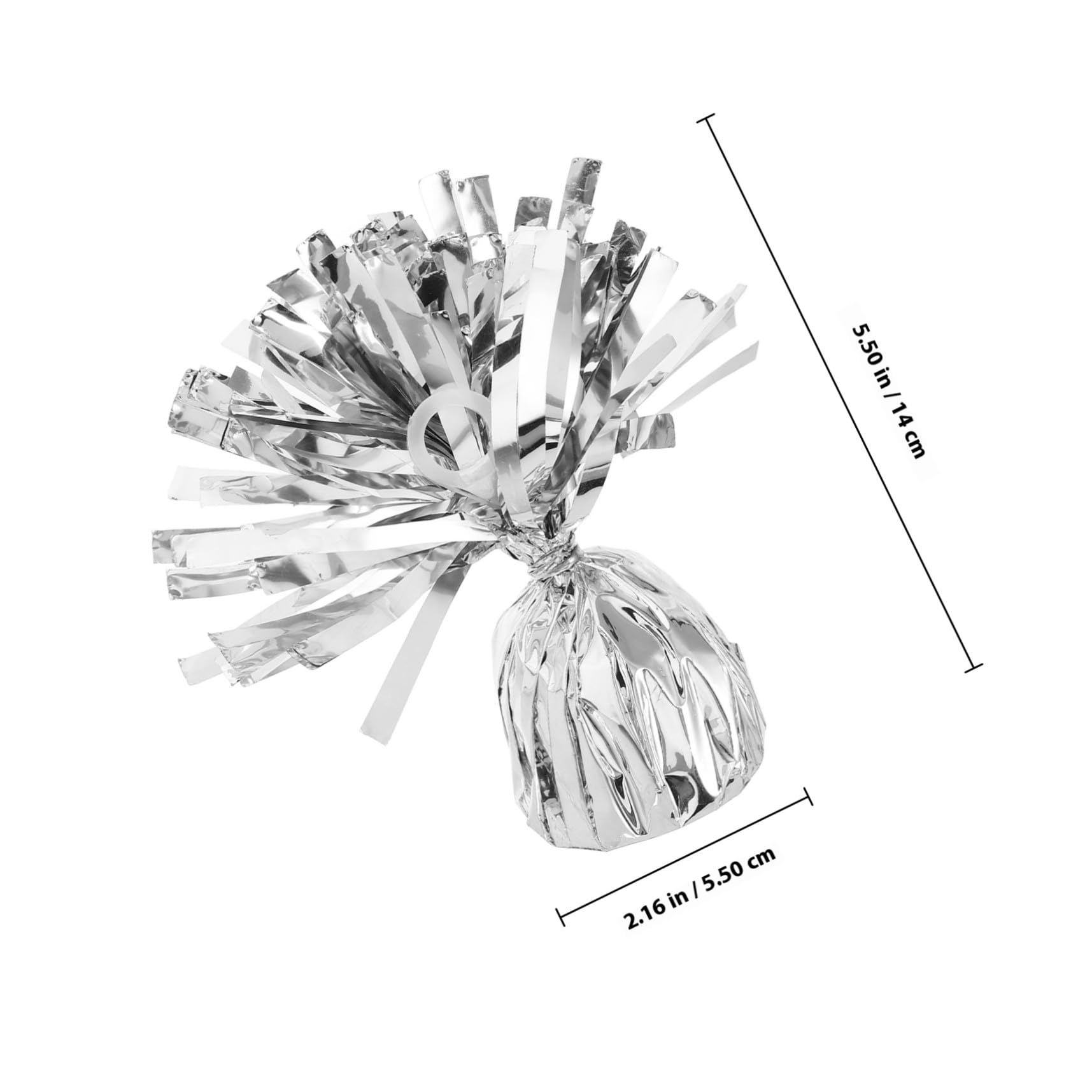 6 Stück Ballongewichte für Party und Hochzeit aus Pet und Zement Einfache Befestigung Elegantes Silbernes Design für Ballons und Festdekoration