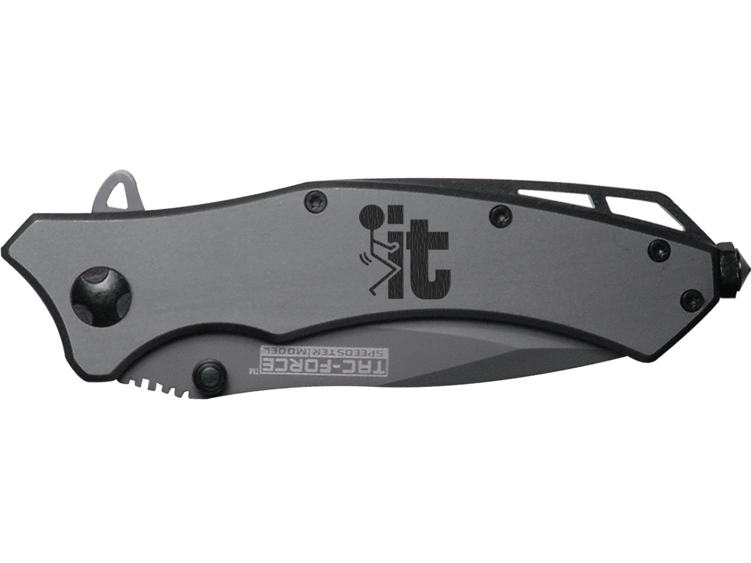 NDZ Performance F It Stickman Engraved TAC-Force TF-820GY Speedster Model Folding Pocket Knife