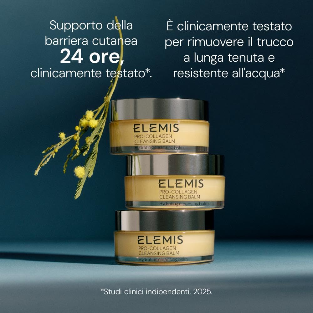 ELEMIS Balsamo Detergente Pro-Collagen, clinicamente testato – Balsamo detergente viso e olio detergente, rimuove il trucco waterproof e le impurità, detergente nutriente anti-età e antirughe