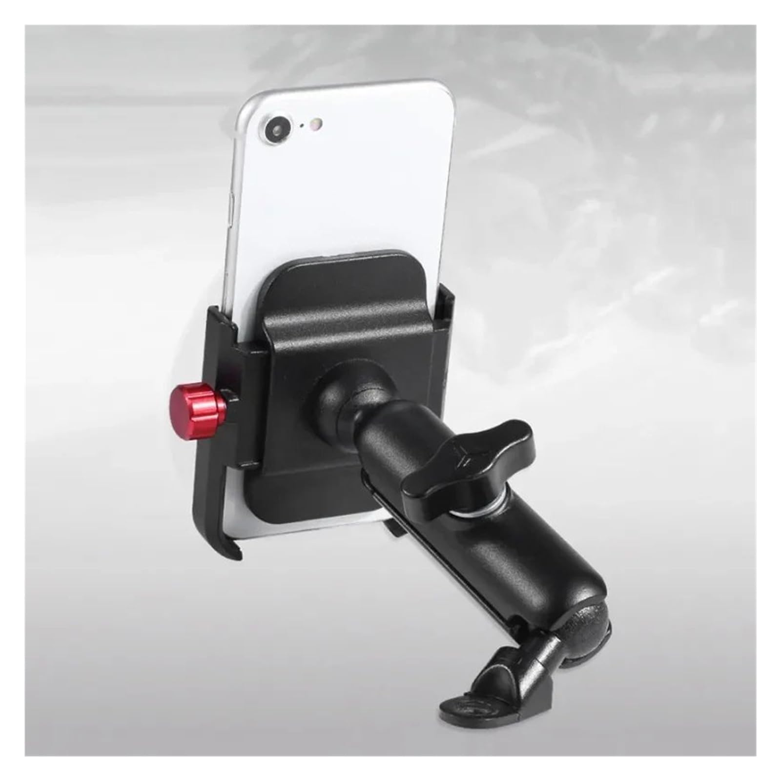 Porte Smartphon Velo Support De Téléphone Portable pour Guidon De Moto en Aluminium 12-24 V avec Chargeur USB Support De Rétroviseur pour Téléphone Portable Support Telephone Velo(Handleba No Charge)