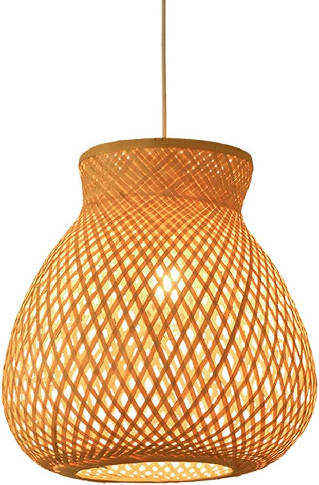 CSSYKV Chinese Stijl Kroonluchter, Bamboe Kunst, Bamboe Weven Lantaarn, Idyllisch Restaurant, Hanglamp, Gastgezin Balkon, Creatieve Persoonlijkheid Hanglamp, Commerciële Japanse Stijl Bamboe Lamp E27 Enkele