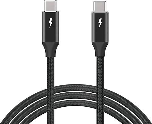 TREBLEET Cable USB4 de 6.6 pies compatible con cable Thunderbolt 3, cable USB 4 de 100 W, 20 Gbps, compatible con hub Thunderbolt 3 (USB C),