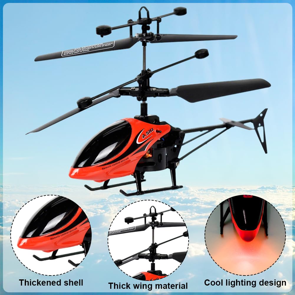 Remote Control Helicopter, RC Helicopter with LED, Toy Helicopters, Helicopters for Boys One Key Take Off Landing - Image 3
