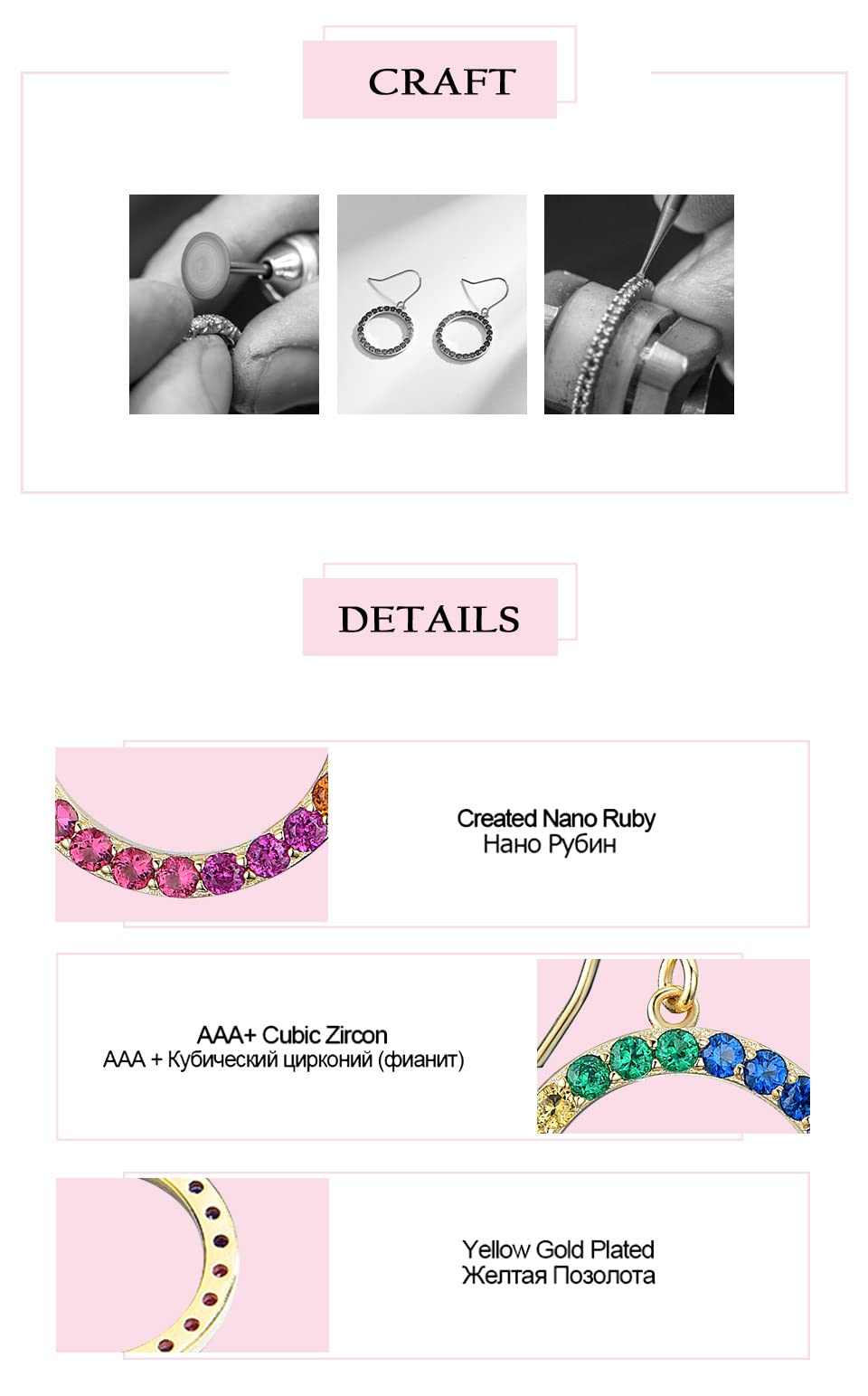 LOKILOKI Orecchini in Argento Sterling Massiccio Genuino 925 Orecchini Colorati Moda Festa per Le Donne Regali di Compleanno Gioielleria Raffinata