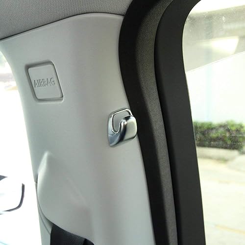 Miniatura 5 de YIWANG - Juego de 2 ganchos para pilar ABS cromado B para Land Rover Discovery Sport 2015-2017 accesorios de coche