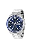 Aviator Men 45mm Stainless Steel Silver Blue dial VH67 Quartz