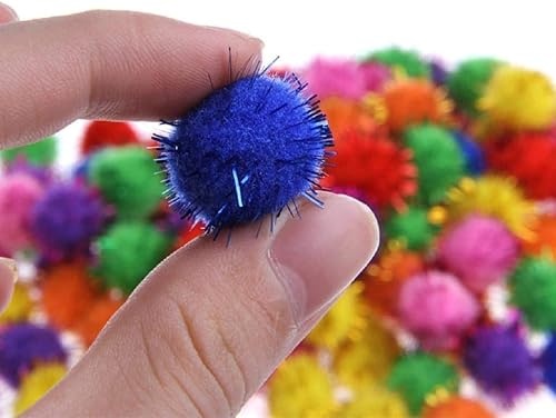Miniatura 4 de 100 bolas de oropel con purpurina colorida y bolas de pompones para gatos, para ejercicios de gatitos y múltiples gatos para jugar y perseguir