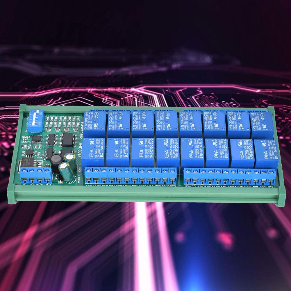 Módulo de expansión PLC de 16 Canales Relé para Suministros eléctricos de Control Remoto con protocolo RTU(R4D3B16-R with DIN Rail Box)