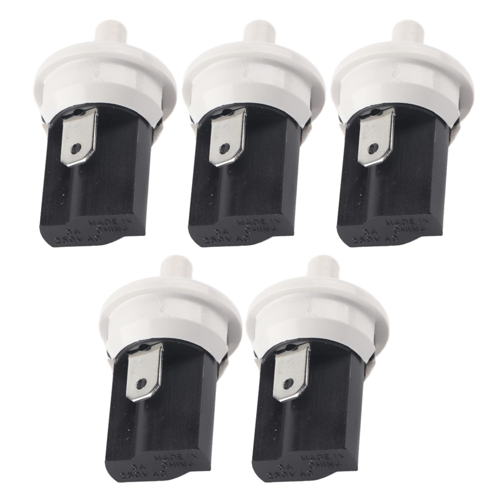 Shipenophy15x10x5 Refrigeror Press 5Pcs Refrigerator Door Light Switch Momentary Open Normal Closed PBS‑35 3A 250V AC