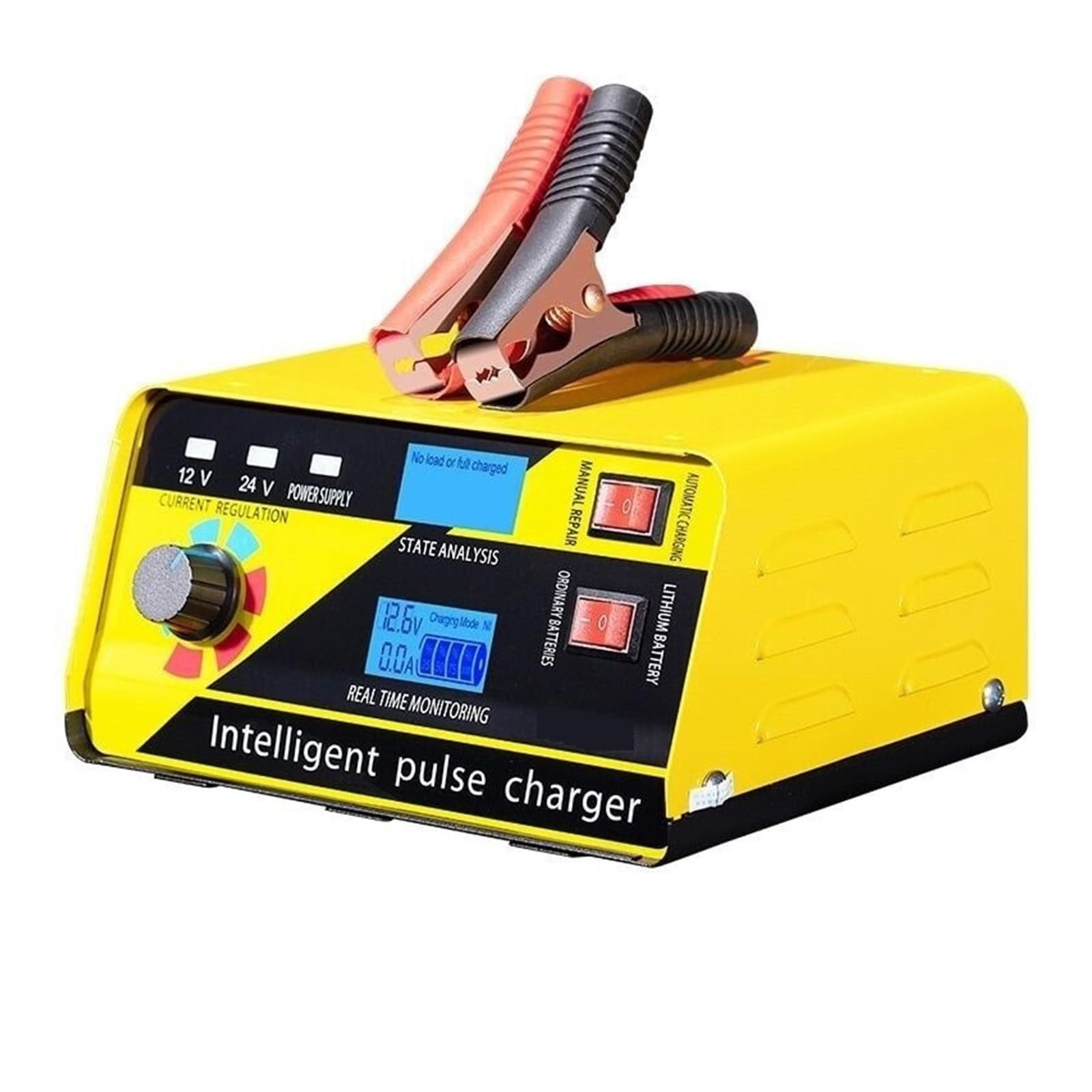 12V 24V Akumulator Smart Chager Inteligentna Ładowarka Naprawcza O Dużej Mocy Do Akumulatorów Kwasowo-ołowiowych Odpowiednia Samochodów Ciężarowych Łodzi łAtwa W UżYciu