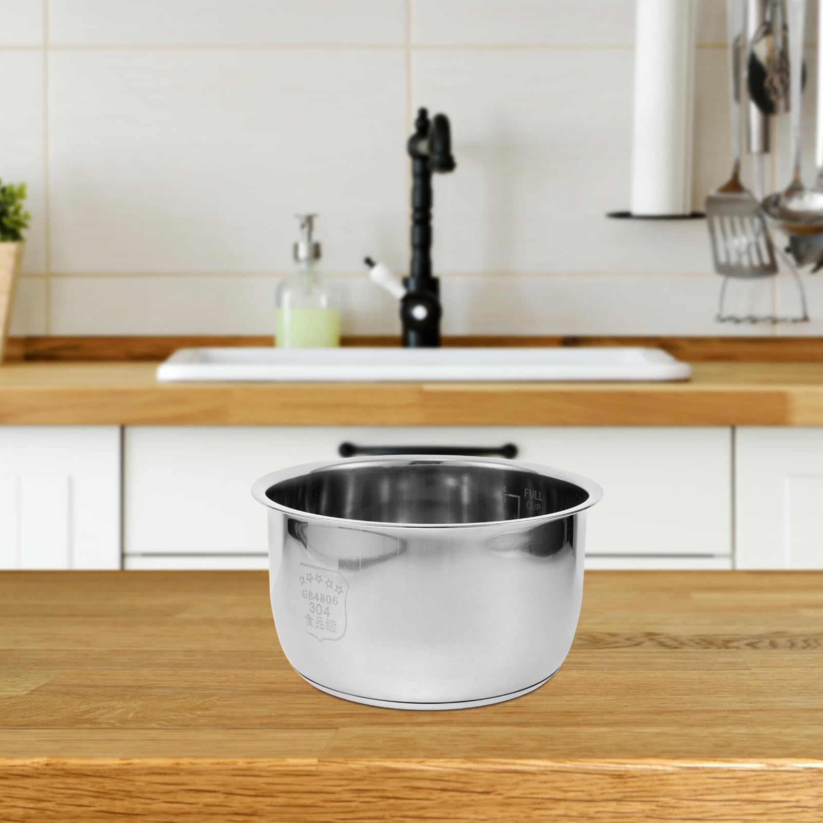 BESTonZON Repuesto Interior de Olla Arrocera de Acero Inoxidable de 3 L Revestimiento Antiadherente y Distribución Uniforme del Calor para Cocina Eléctrica