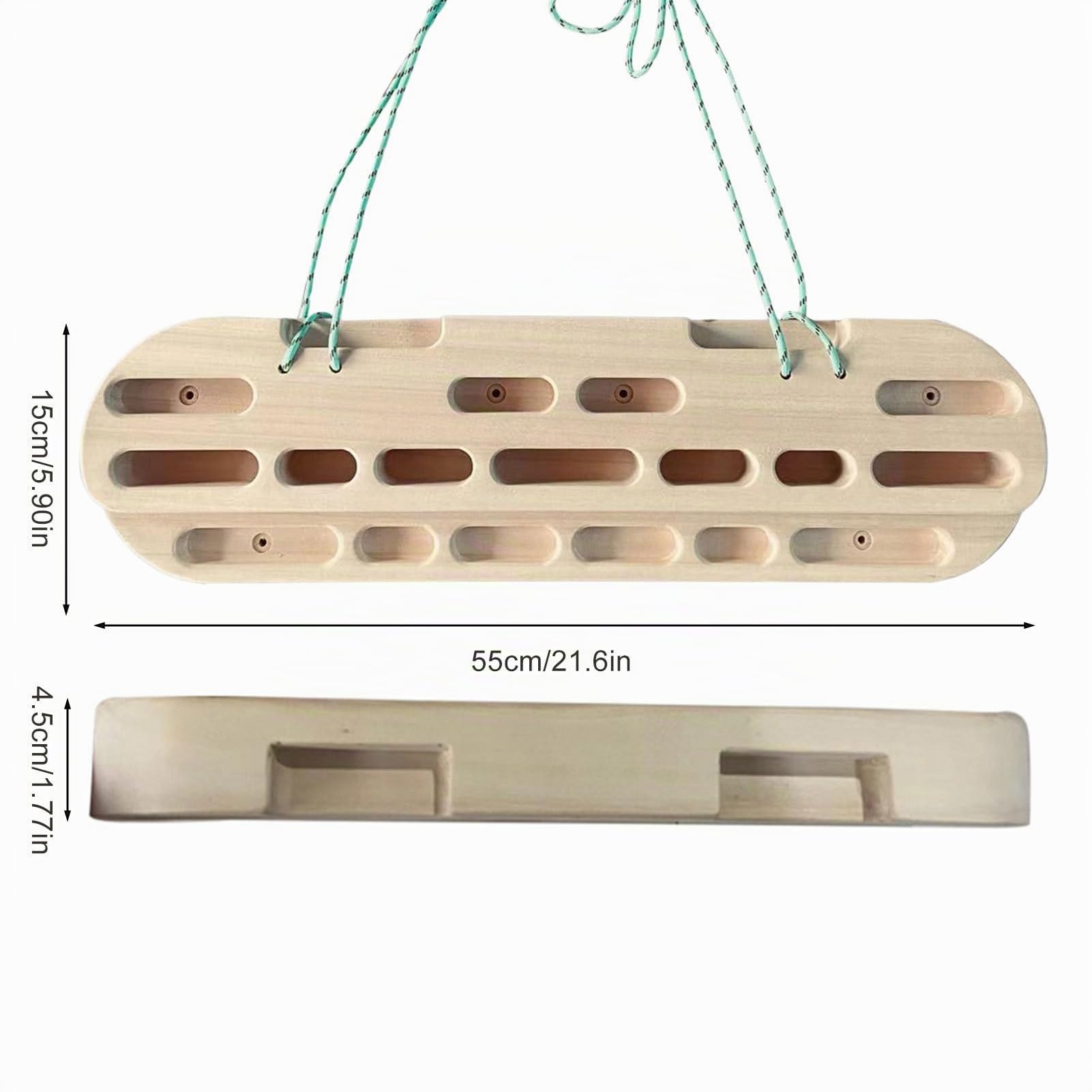Planche d'escalade - Planche d'escalade en Bois | Planche D’EntraîNement De Escalade | Planche D'entraînement | pour Entraînement des Doigts Et De La Poignée | Planche À Suspendre en Bois