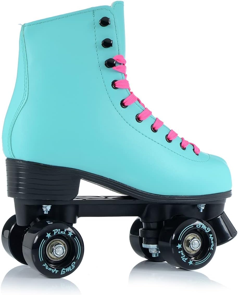 Patines clásicos Retro para Mujer, rodamientos ABEC7, Color Rosa Menta, Patines en línea, Tallas 35, 36, 37, 38, 39, 40, 41