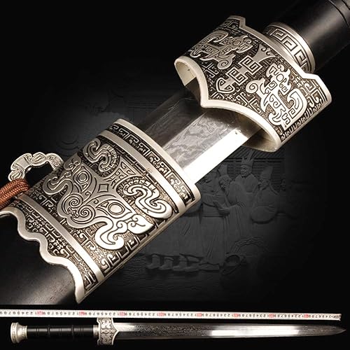 Espada china de espiga completa de acero plegado de Damasco Zhao Yun