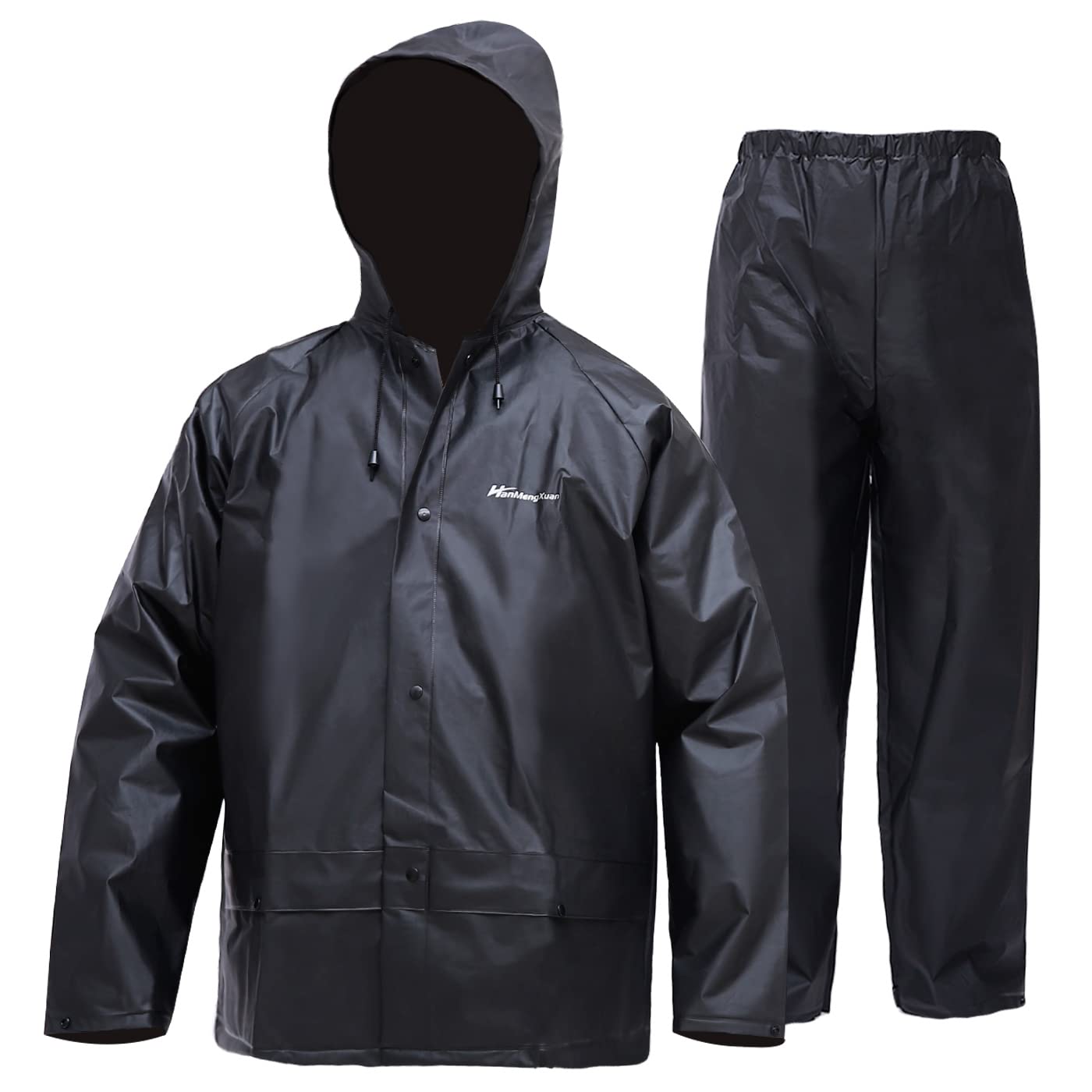 Men's Rain Suit Waterproof Rain Work Gear Ultra-Lite Rain Jacket and Pants Rainwear