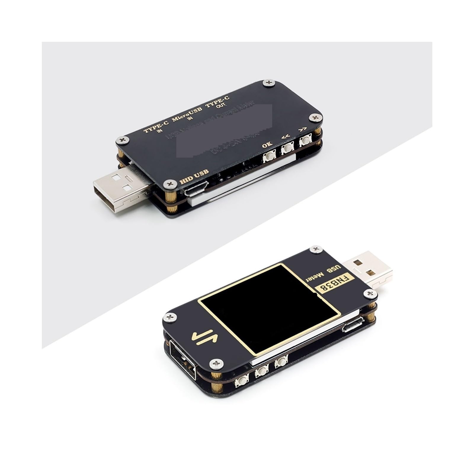 Tester USB FNB38 Miernik prądu i napięcia Tester USB QC4 + PD3.0 2.0 PPS Protokół szybkiego ładowania Test pojemności