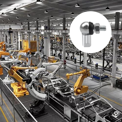 0XBIT L Form Kugelpfanne Endfitting, 2 Stück CS16 M10 Spurstangen Kugelkopf, Gelenkkopfkugellager mit Bolzen für Maschinenbau, Automatisierungsgeräte, Das Innengewinde ist M10x1,5