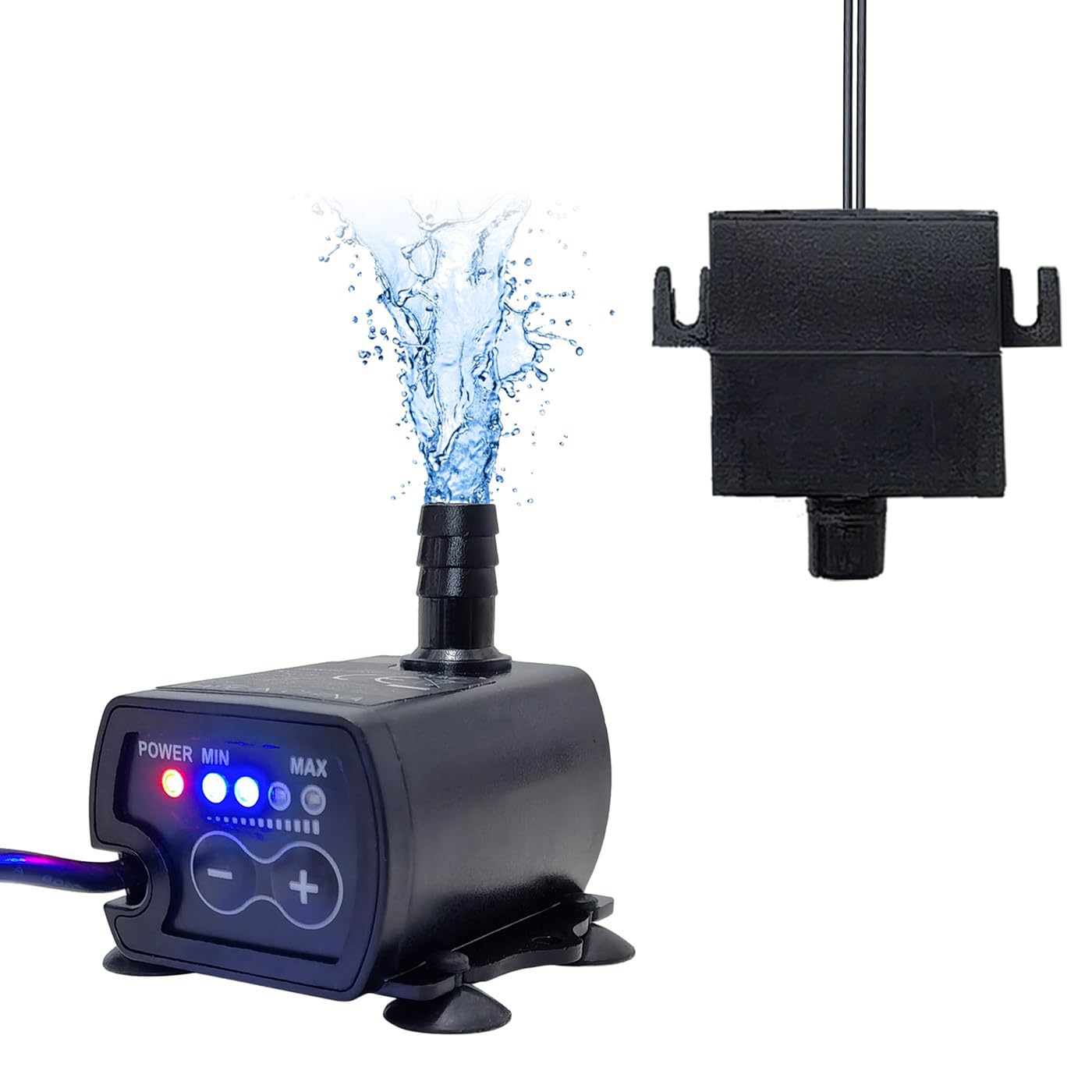 Automatic Small Sump Pump With Water Level Sensor,13 FT Drain Height With 4 Level Flow Control,Mini Submersible Water Condensate Pump For Dehumidifier,Ice Maker,Tank Auto Shut Off