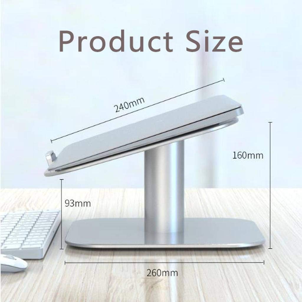 Supporto per Laptop, Supporto per Laptop Multi-Angolo Regolabile a 360 ° Supporto ergonomico per Notebook con Rotazione Supporto per Laptop Adatto per Notebook da 11-17 Pollici-ARG