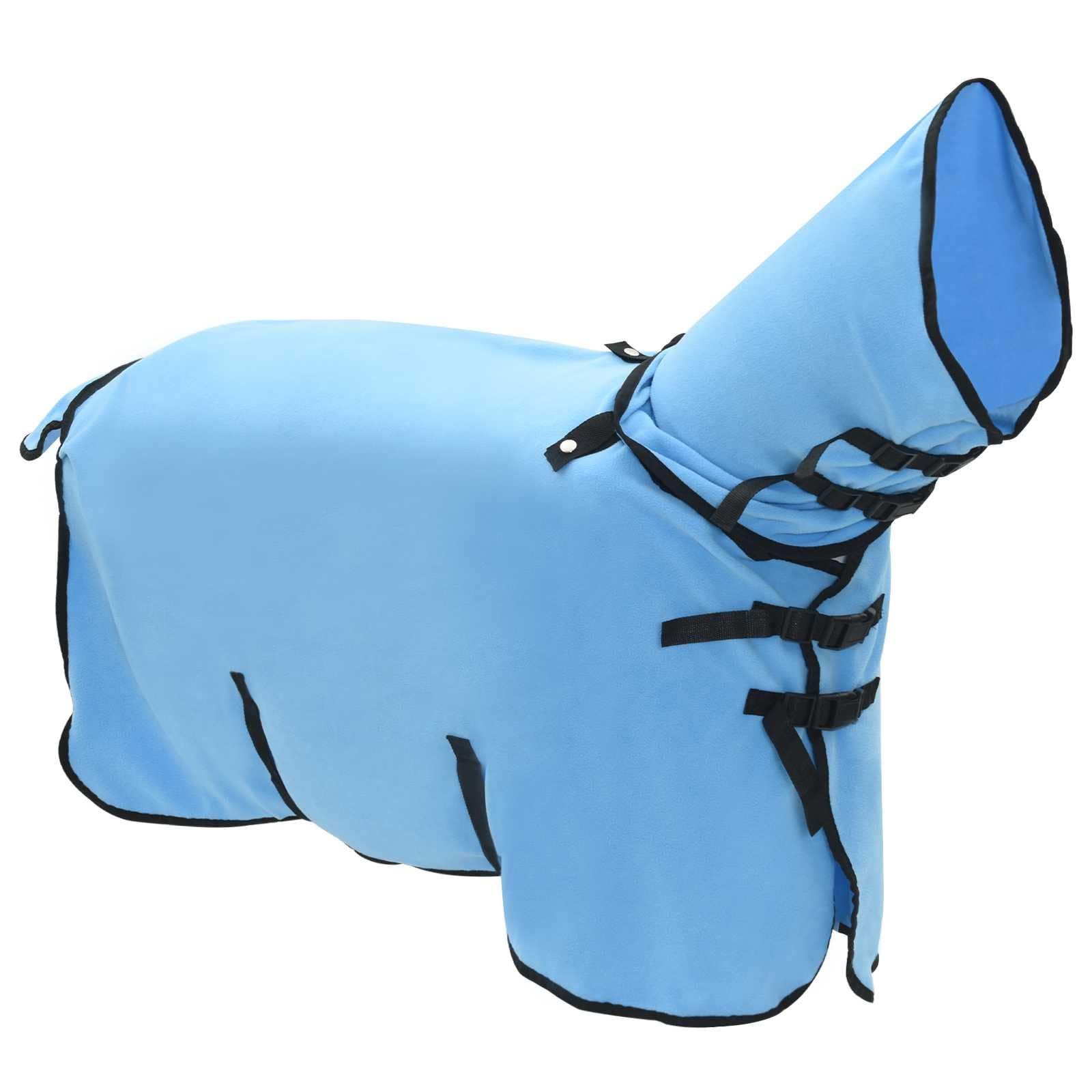 Manta para caballos Aqua de poliéster de 75 cm, impermeable, resistente al viento, transpirable, con espacio ajustable en el vientre y correa cruzada, para invierno, protección contra el frío