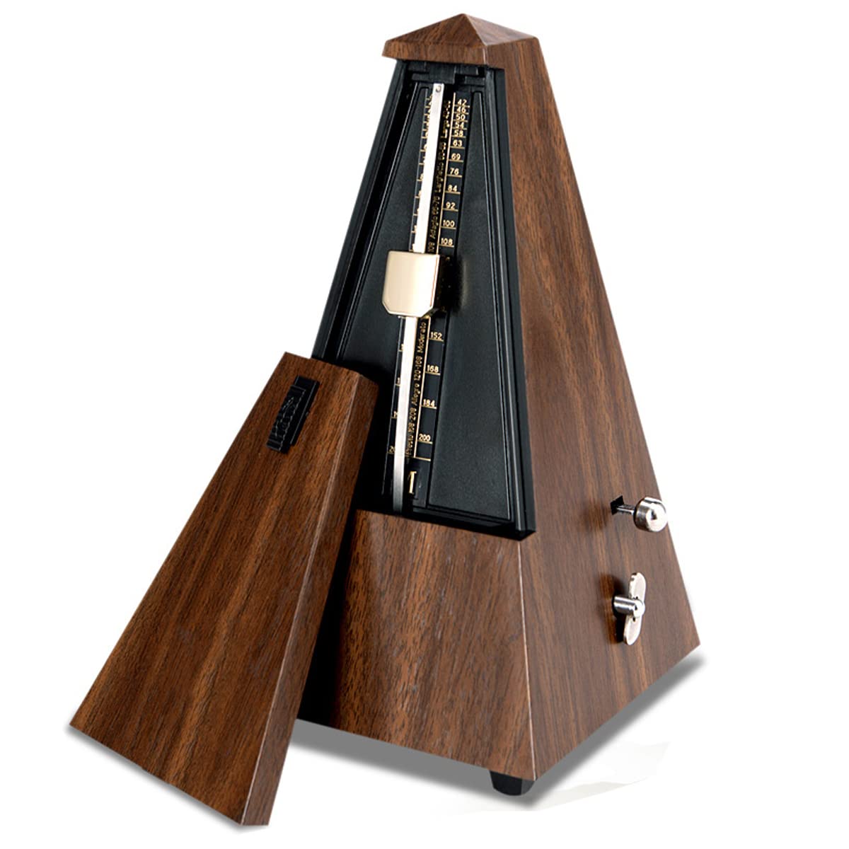 Metrónomo mecánico, Estilo piramidal Tradicional, 40-208 Beat Part Beginners Trainer, Adecuado para Practicar Piano, violín, Guitarra, bajo, batería y Otros Instrumentos Musicales