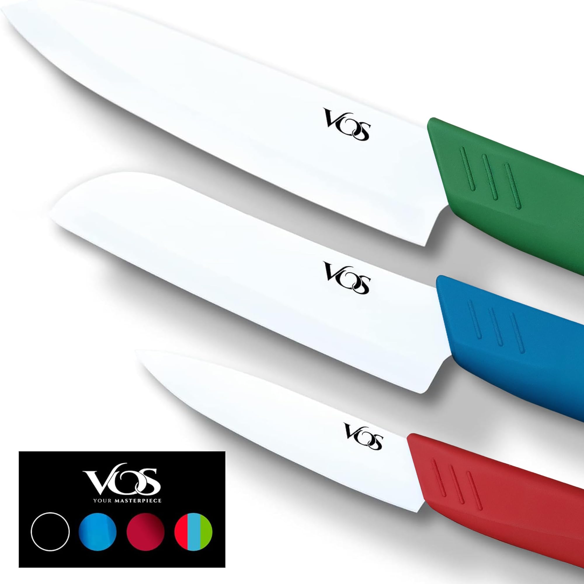 Amazon.com: Vos Ceramic Knife Set in Elegant Gift Box, Ceramic