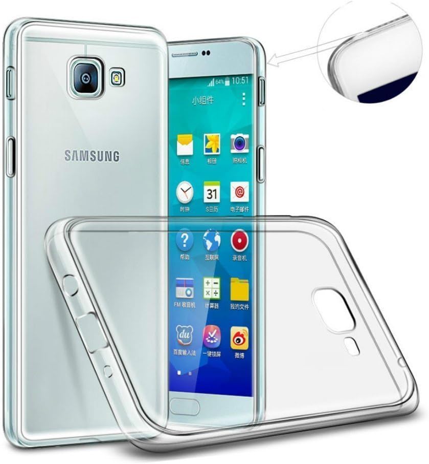 SNM Global Shock Absorption Transparent Case for Samsung C9 PRO (Crystal Clear)