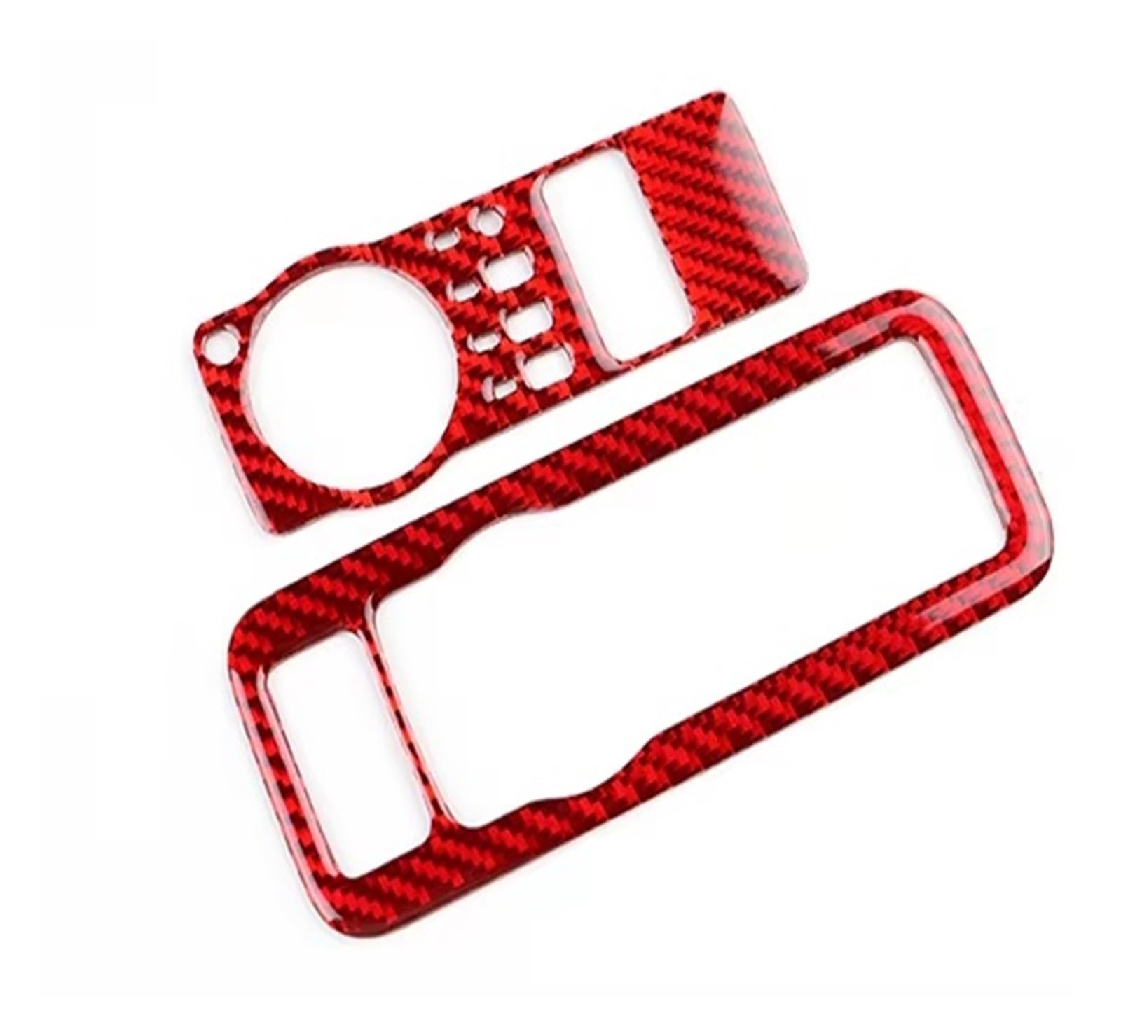 Interior Trim for Mustang GT for Dark for Horse for EcoBoost 2024 2025 LHD RHD Headlight Switch Interior Trim Sticker Cover Trim Sticker(Red Carbon)