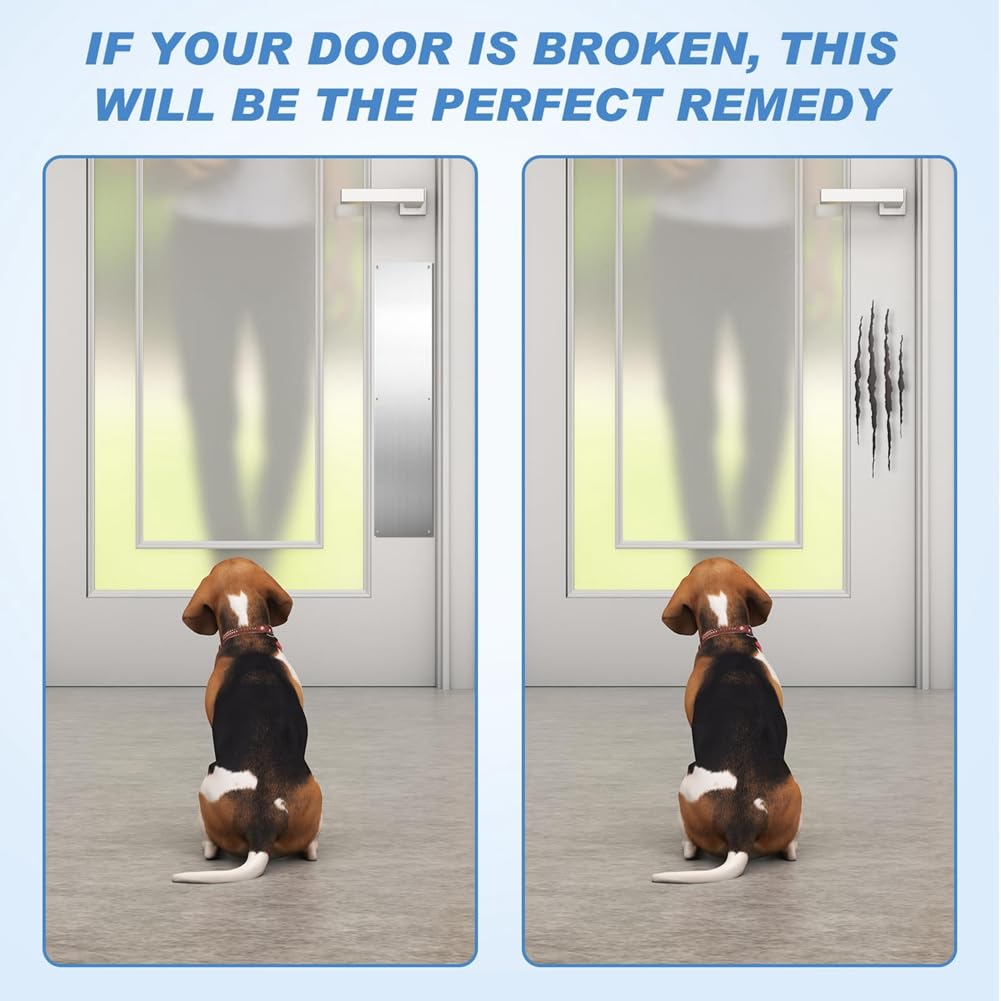 Fabbay 2x Tür-Trittplatten 10,2x40,6cm Gold - Aluminium Schutz Für Außentüren