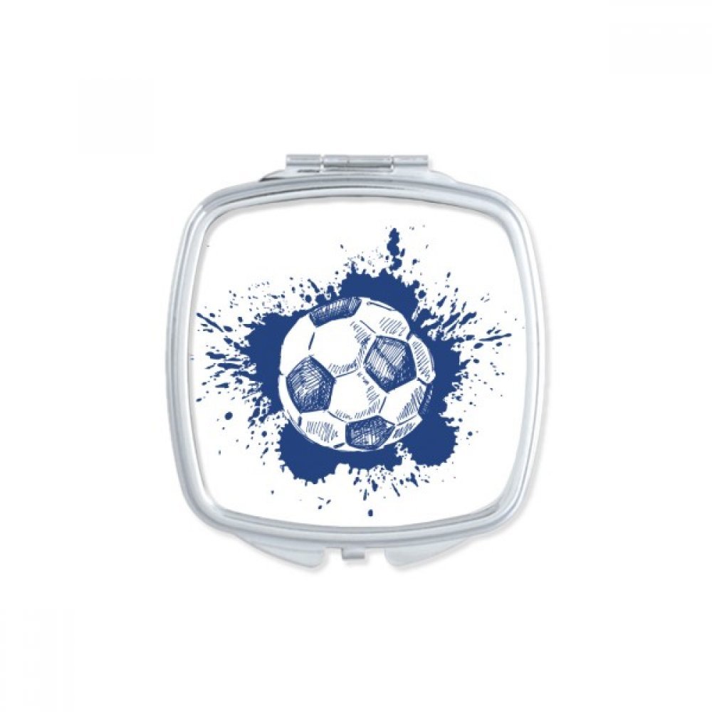 Miroir portable football bleu cadeau idéal pour passionnés de sport
