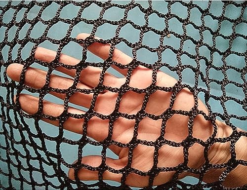 Black Safety Rope Net for Kids, Exterior Guardrail Net for Stair Balcony, Knotless Fence Protective Netting, Outdoor Terrace Decoration Grid Net(0.5Mx2M(1.64FTx6.56FT), Black)